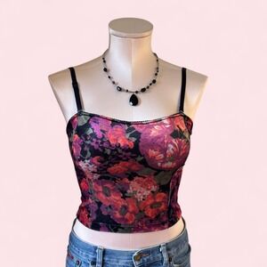 Garage floral corset-style cami 🌹